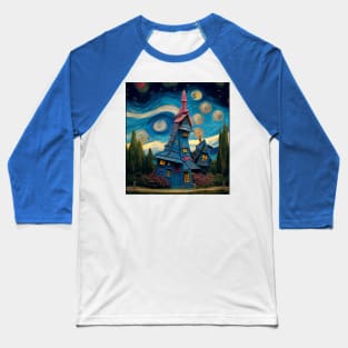 Starry Night Over The Burrow Baseball T-Shirt